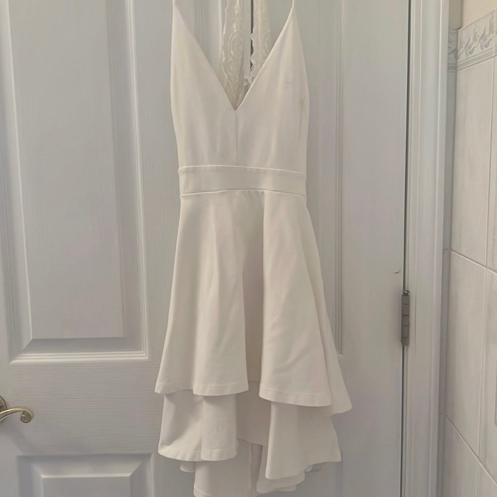 White Halter Dress
